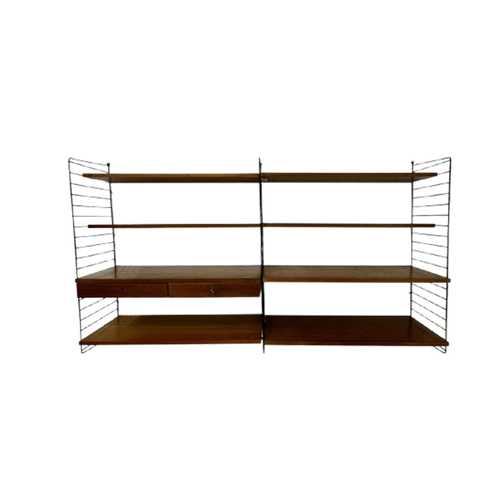 Mid-Century Nisse Strinning String Design Wall Unit , 1960S