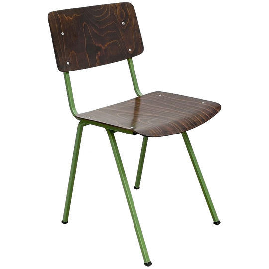 Vintage Marko Stoelen, Groen Opnieuw Gepoedercoat Frame. 1