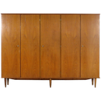 Grote Vintage 5-deurs Kledingkast In Teak, 1960s thumbnail 1