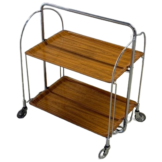 Opvouwbare Serveerwagen Trolley Bremshey & Co 1970s 1