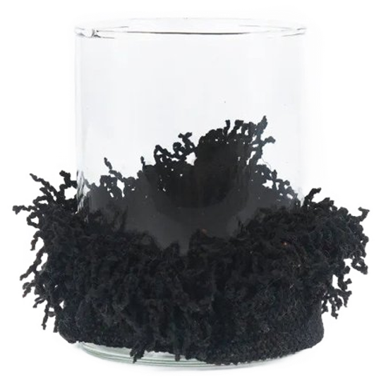 Bazar Bizar | De Oh My Gee Kaarsenhouder - Zwart Velvet - M 1