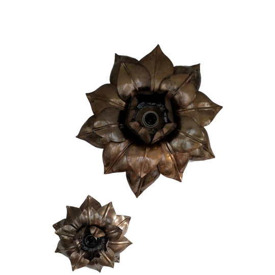 Bronskleurige Bloemen Lampen Wand En Plafond 1