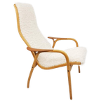 Vintage Swedese Lamino Yngve Ekström Fauteuil Teddy Pluche thumbnail 1