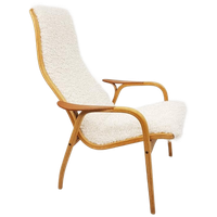Vintage Swedese Lamino Yngve Ekström Fauteuil Teddy Pluche