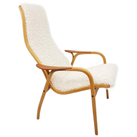 Vintage Swedese Lamino Yngve Ekström Fauteuil Teddy Pluche 1