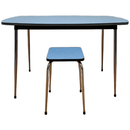Vintage Mid Century Formica Eettafel Keukentafel Met Krukje 1