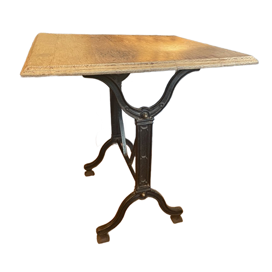 Vintage Bistro Tafeltje Eiken Blad Tuintafel Café Eettafeltje Frans 1