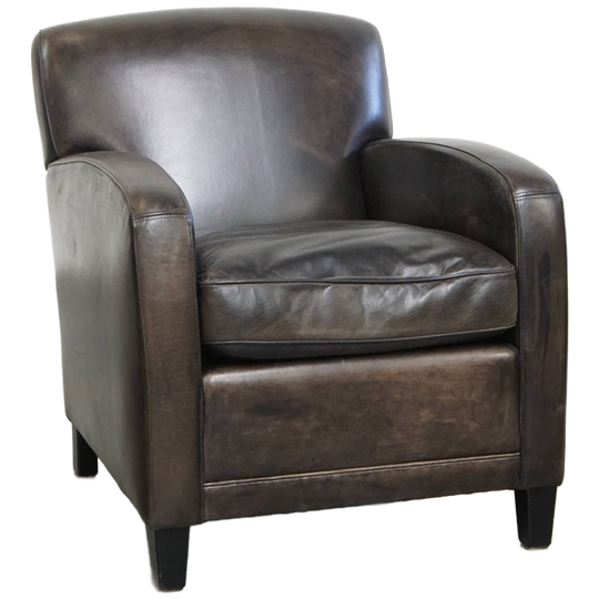 Stijlvolle En Comfortabele Zwart/ Grijze Design Fauteuil/ Armchair Gemaakt Van Schapenleer 1