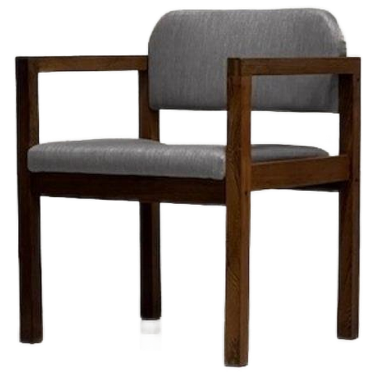 Design Fauteuil Wengé Grijs Jaren 60 1