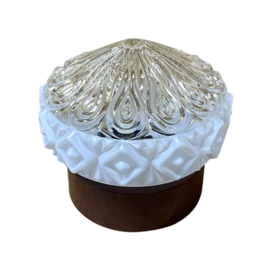 Art Deco Plafonlamp Vintage Plafonniere Glas 1