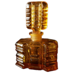 Vintage Art Deco Stijl Parfumflesje Amber Kleurig Glas thumbnail 1