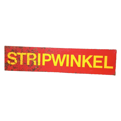 Reclamebord Van Een Stripwinkel