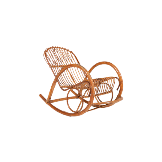 Vintage Italian Design Rocking Chair 1