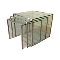 Vintage Glas En Chrome Mimiset Nesting Tables Bijzettafels