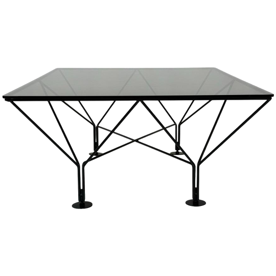 Vintage Salontafel Paolo Piva Stijl Met Rookglas 80'S Design 1