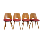 Set Van 4 Vintage Lollipop Stoelen Van Tatra Nabytok - M0607 thumbnail 1