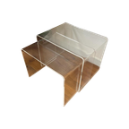 Vintage Design Nesting Tables Plexiglas Set/2 thumbnail 1