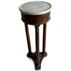 Antique Marble Top Pedestal Table thumbnail 1