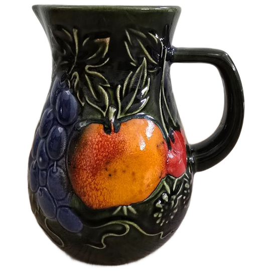 West-duitse Groene Aardewerken Kan - 18,5 Cm Hoog - Perfecte Vintage Staat 1