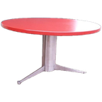 Rode Ronde Xl Eettafel 130 Cm Vintage Space Age Design Tafel thumbnail 1