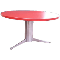 Rode Ronde Xl Eettafel 130 Cm Vintage Space Age Design Tafel