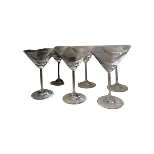 6 Kristallen Martini Glazen