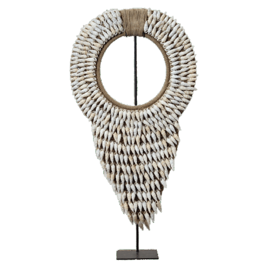 Schelpenketting Op Standaard | Grijs 1