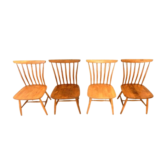 4 X Retro Vintage Stoel Akerblom Spijlenstoel Jaren 50 Zweden 1