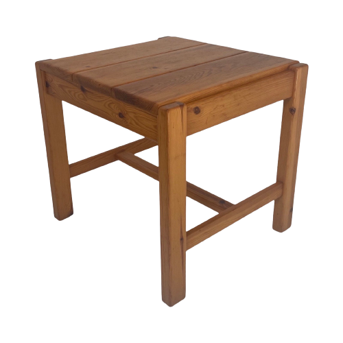 Gilbert Marklund - Furusnickarn - Sweden - Pine Wood - Side Or Coffee Table / Stool