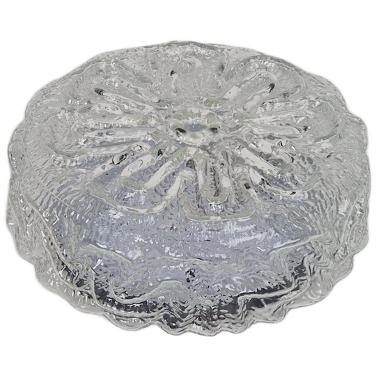 Vintage Ice Glass Plafondlamp Glas Plafonniere Lamp ´60 1