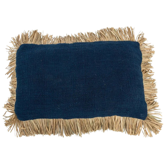Bazar Bizar | De Saint Tropez Kussenhoes - Blauw Naturel - 30x50 1