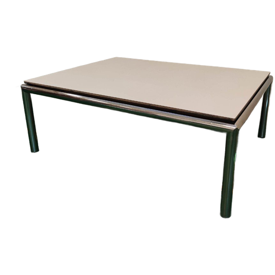 Vintage Salontafel Wit Chrome 1