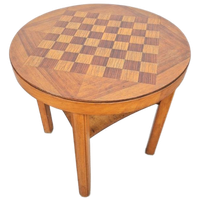 Art Deco Oostenrijkse Schaaktafel In Hout, 1930 Vintage