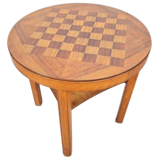 Art Deco Oostenrijkse Schaaktafel In Hout, 1930 Vintage 1
