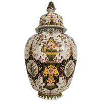 Makkum Tichelaar Lidded Pot, Hand-painted Porcelain – Dutch