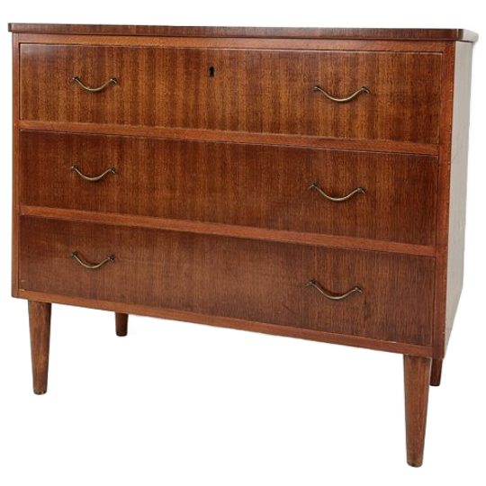 Scandinavisch Vintage Teak Fineren Ladekast Killafors 1
