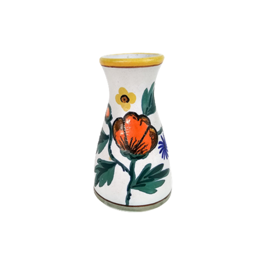 Flora Keramiek - Gouda - Handbeschilderd - Model Poppy - Miniatuurvaasje - Holland - 60's 1