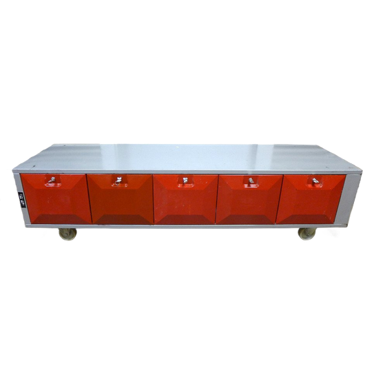 Prachtige Rode Retro Vintage Tv Kast 1