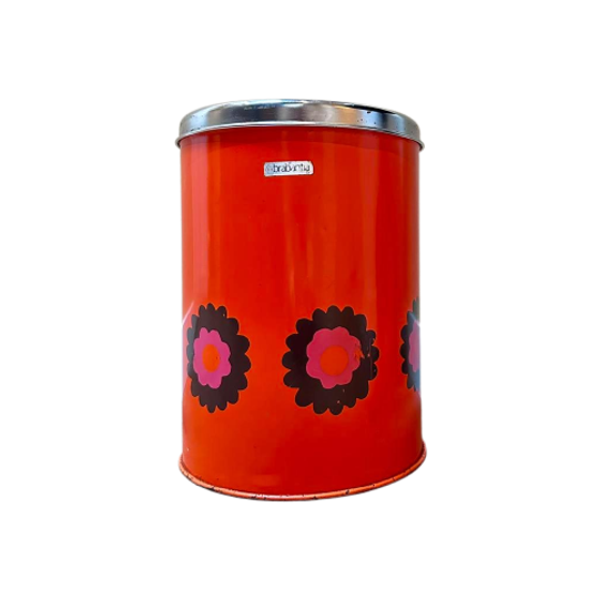 Groot Retro Brabantia Blik Oranje 1