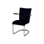 Gebroeders De Wit 1018 Fauteuil Vintage Armstoel Donkerblauw thumbnail 1