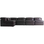 Modulaire Mid-century Vintage Zitbank In Leer Genaamd 'jeep' Ontworpen Door Durlet thumbnail 1