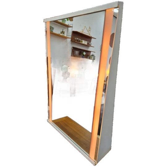 Grote Vintage Spiegel Met Verlichting Jaren 70 1