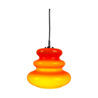 1 Of 2 Orange Glass Pendant Light By Peill And Putzler 1960 thumbnail 1