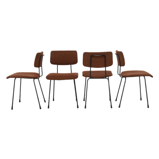 4X Eetkamersoel Gispen 1262 André Cordemeyer, 1960S 1