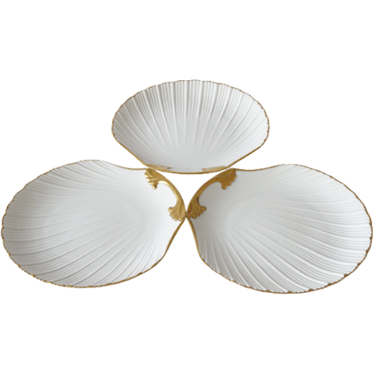 Gold Plated Shell Plates Made In Limoges France Price/set 1
