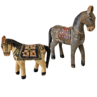 Indiaas Ghodi Huwelijks Paard Beeldjes Houten Paardjes Beeld