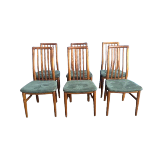 6x Teak Dining Chairs - Schou Andersen- Denmark 1