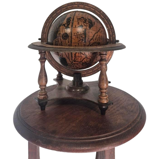 Vintage Houten Globe Sterrenbeelden 1