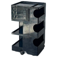 Boby Trolley Joe Colombo Design Vintage Zwart Space Age 1970