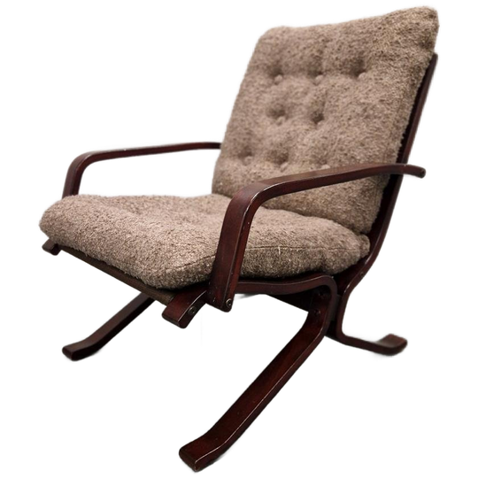 Vintage Fauteuil Easy Chair Westnova Nieuw Bekleed 1